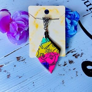 Handmade, polymer, clay necklace